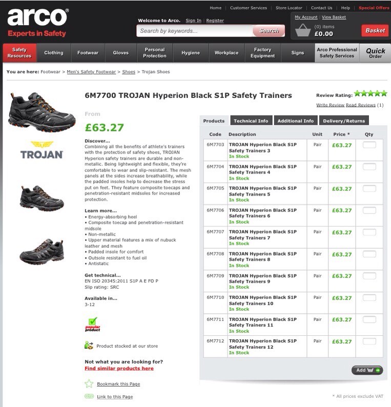 size 15 safety trainers